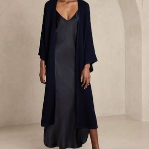 NWT: Banana Republic Organic Cotton Duster in Navy Blue